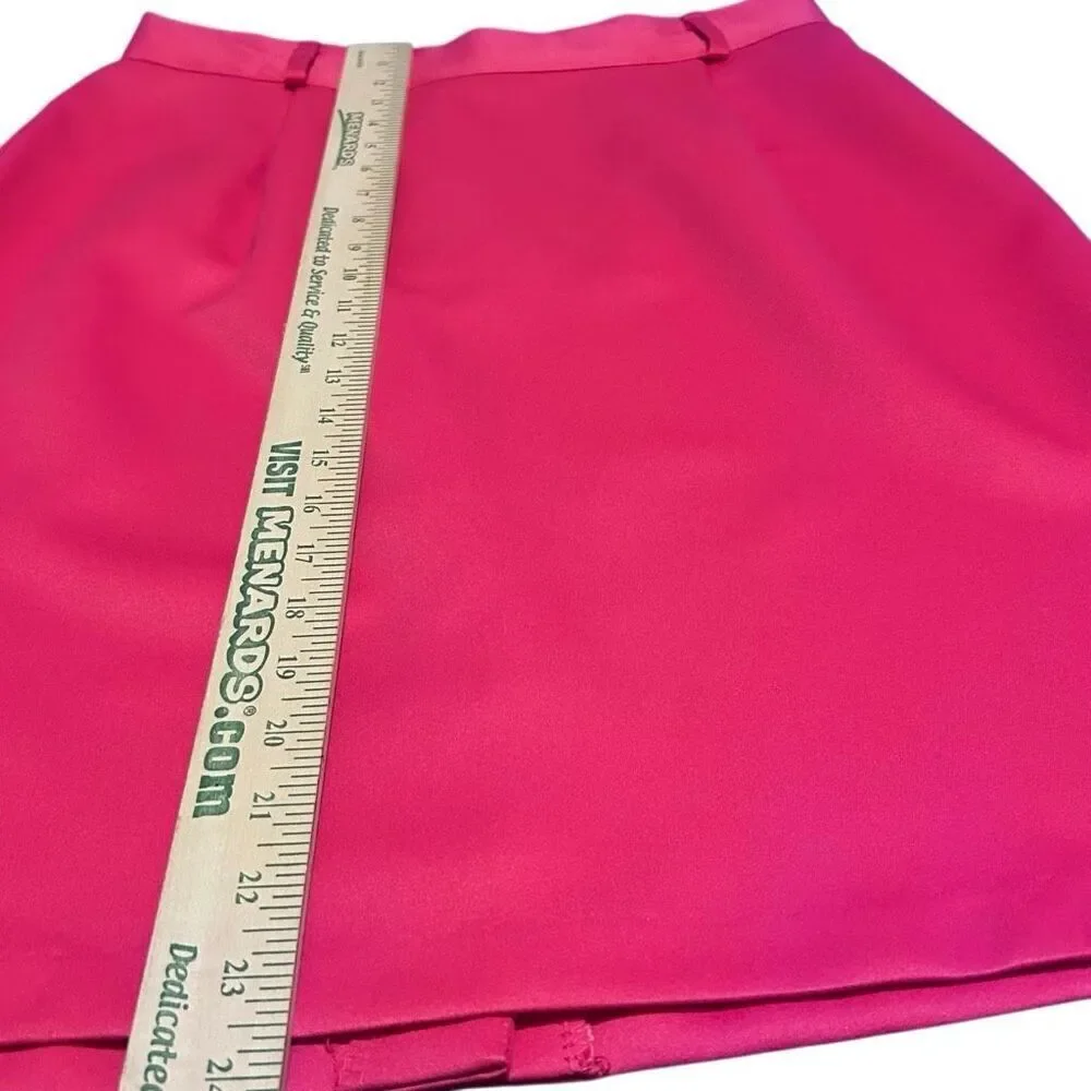 Vintage ELLEN D. Petite Barbiecore Hot Pink Pencil Career Skirt Size 15/16